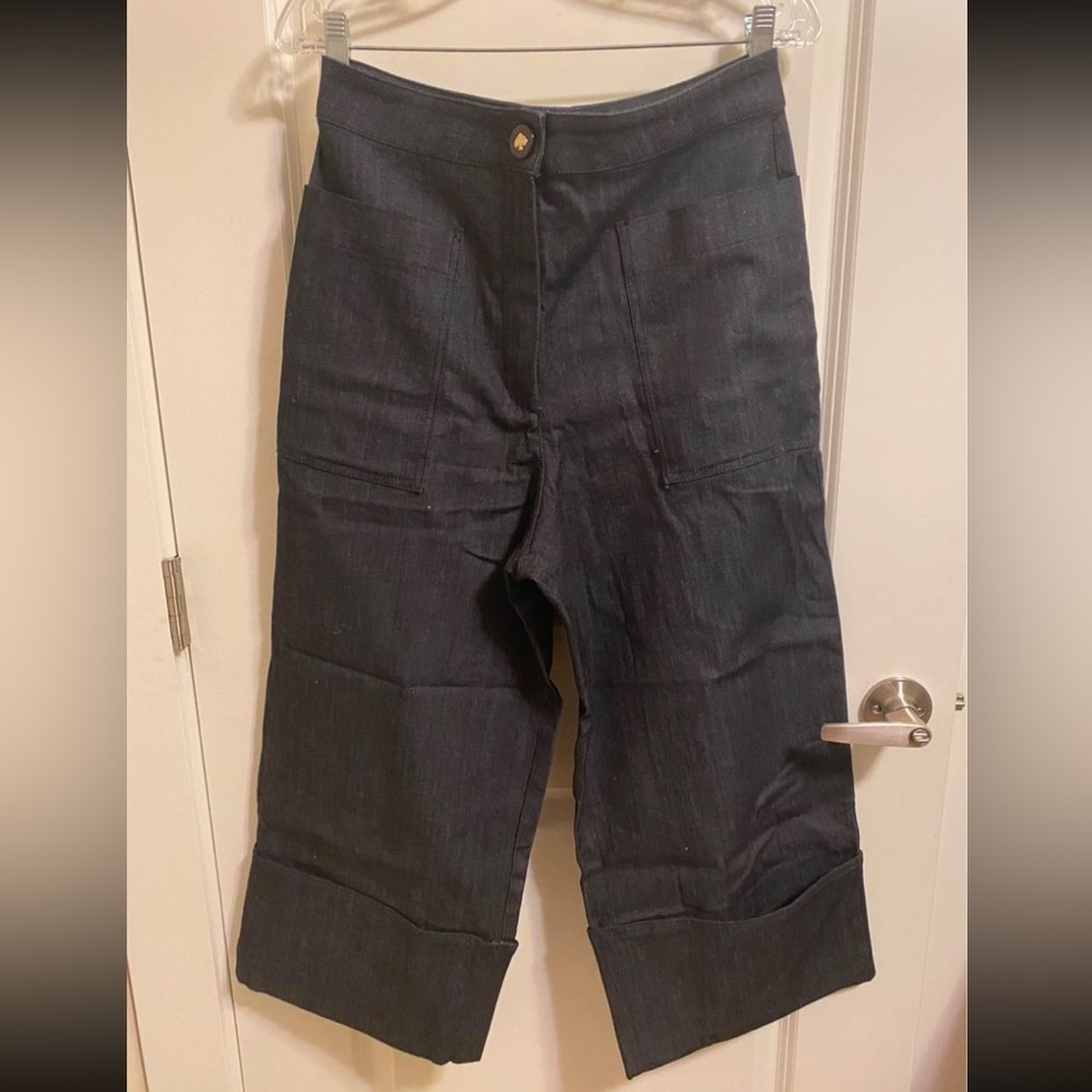 Kate Spade Wide Leg Cuffed Denim